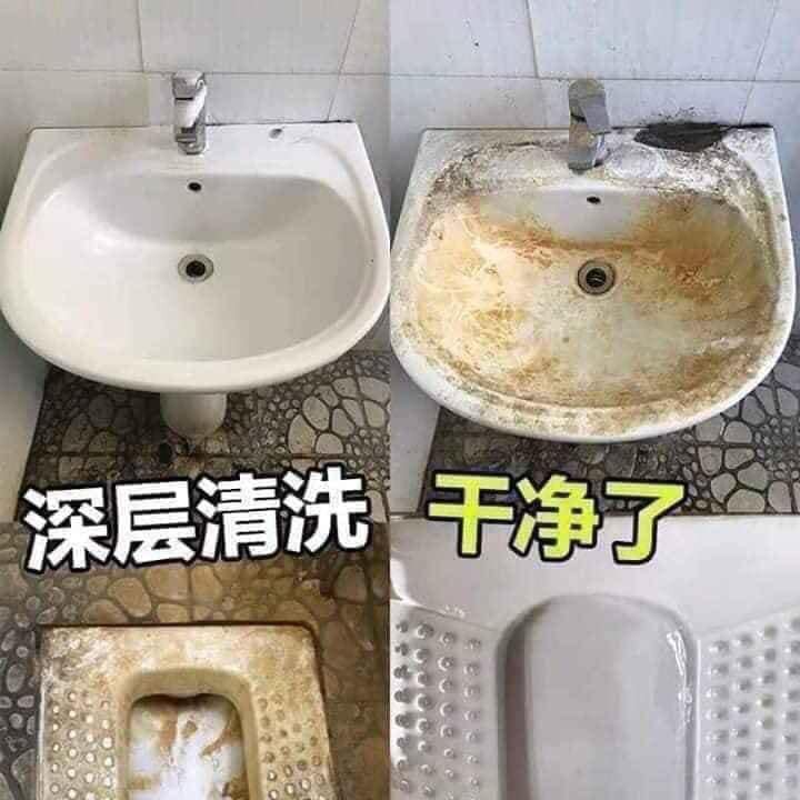 Bình xịt vệ sinh phòng tắm đa năng, bình tẩy vết bẩn đa năng màu xanh mới