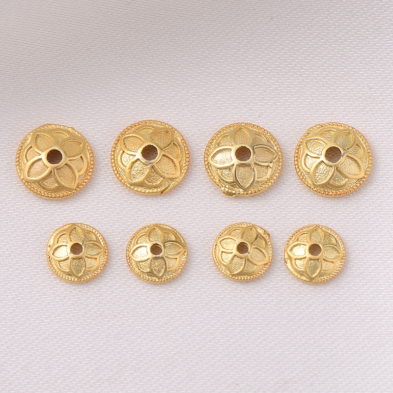 Chuỗi Hạt Tròn Màu Vàng 18K Nhiều Màu Sắc Dùng Làm Trang Sức diy