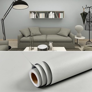 10M giấy dán tường khổ lớn 60 cm màu ghi ,đen keo sẵn