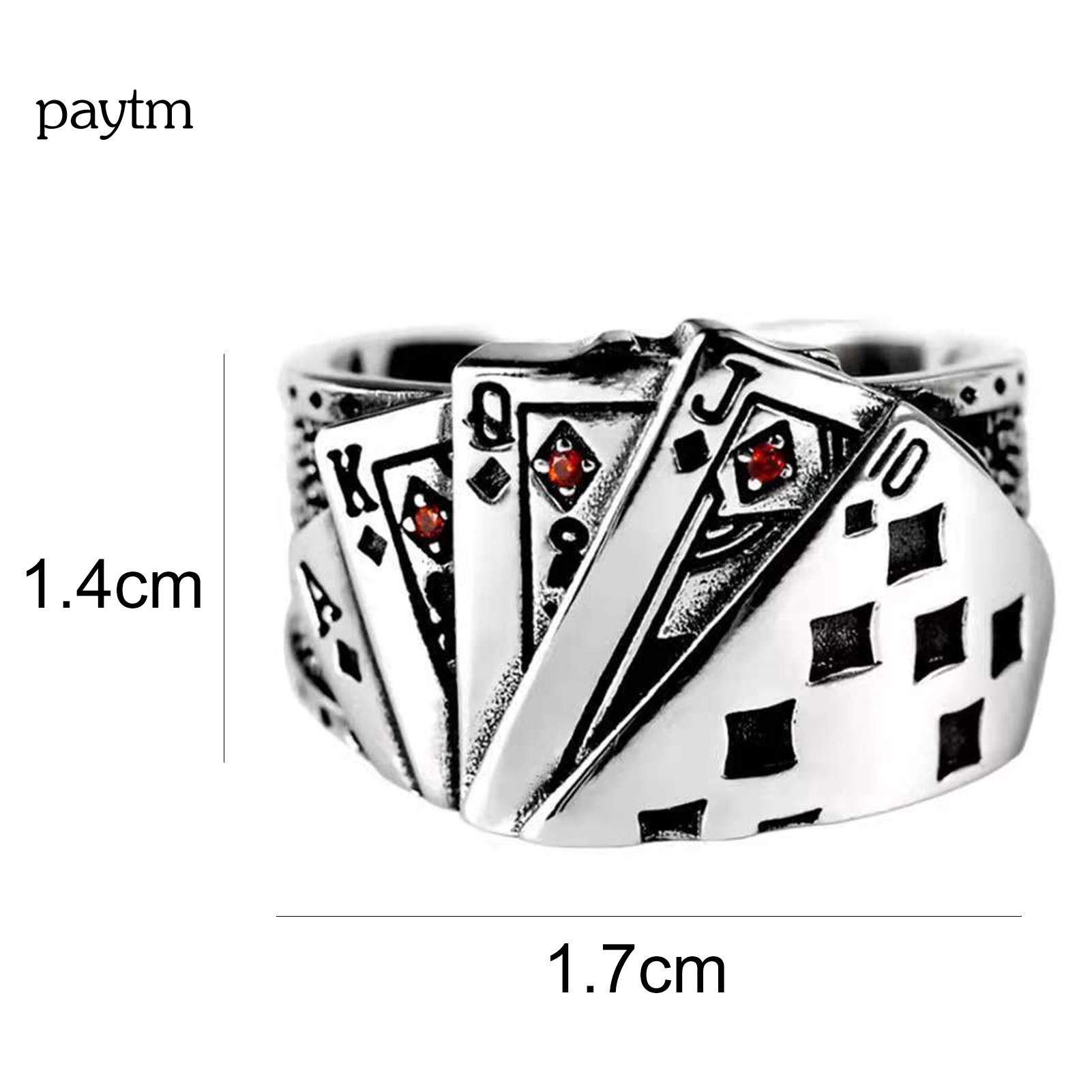 Nhẫn Hở Họa Tiết Lá Bài Poker Thời Trang Cho Nam Và Nữ