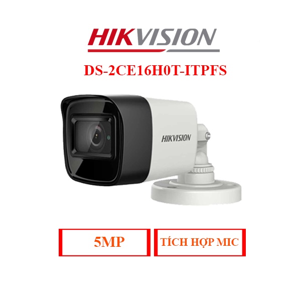 Trọn  Bộ Camera 1/2/3/4 Mắt 5Mp Hikvision Chính Hãng tích hợp Mic (FULL PHỤ KIỆN LẮP ĐẶT), Ổ Cứng Tùy Chọn