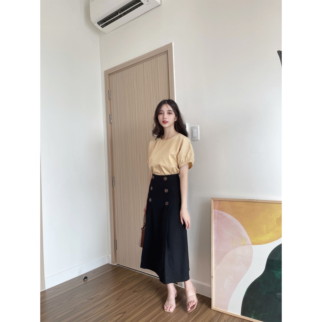 Chân váy form A - Đen