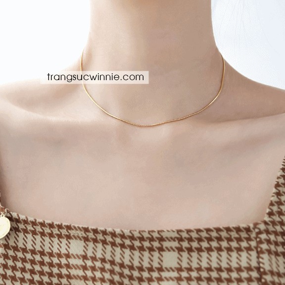 Dây chuyền nữ titan trơn mảnh VG
