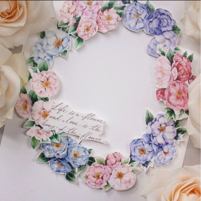 Krisna.room ♡ Hãng Loisdesign- Cuộn băng dán hình hoa Rose Garden (1 chu kì 90cm)