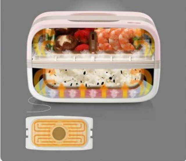 (TẶNG THÌA ĐŨA INOX, TÚI GIỮ NHIỆT 2 KHAY INOX) HỘP CƠM CẮM ĐIỆN CAO CẤP BEAR DHF-B10J2 | BigBuy360 - bigbuy360.vn