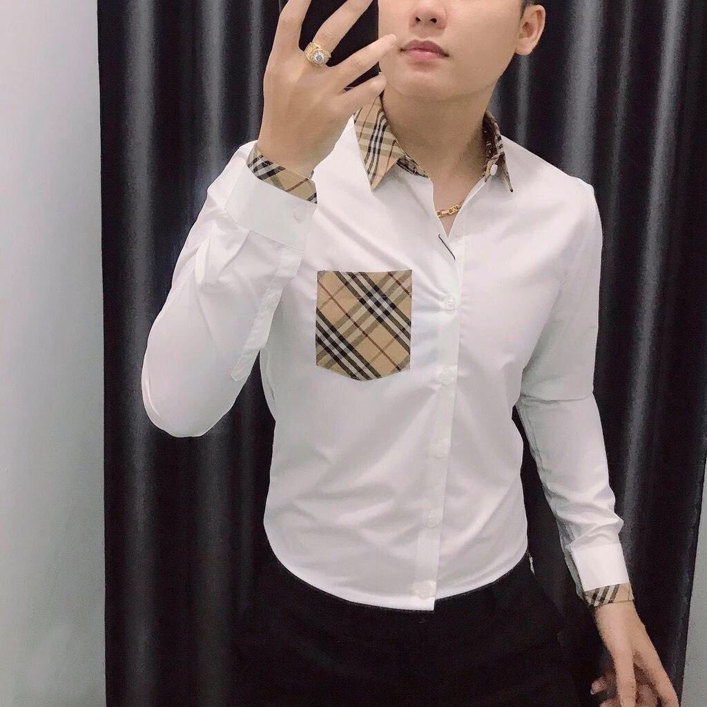 Áo sơ mi - Áo sơ mi BBR cao cấp - Chất liệu buberry dày dặn, mặc thoải mái thấm hút mồ hôi, kiểu dáng trẻ dễ phối đồ | BigBuy360 - bigbuy360.vn