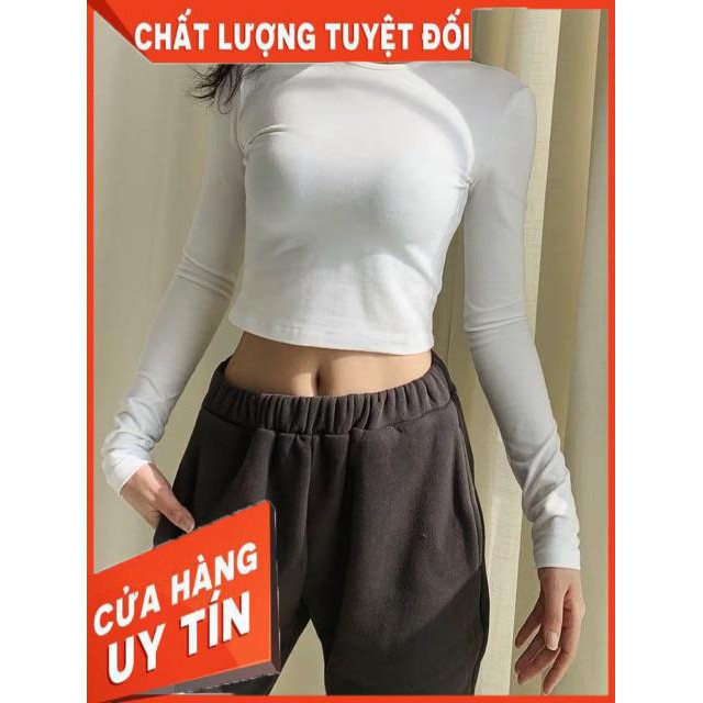ÁO THUN CROPTOP TAY DÀI BODY NHIỀU MÀU- chất đẹp