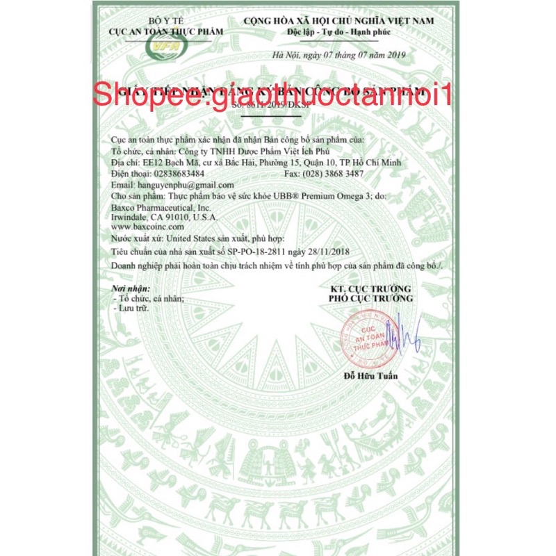 Viên uống UBB PREMIUM OMEGA 3 – Hỗ trợ giúp sáng mắt, bổ não (Hộp 60 viên, made in usa ) omega3, dha
