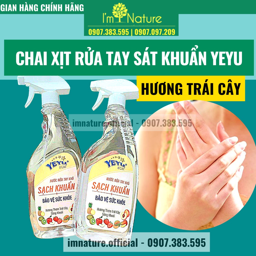 Nước Rửa Tay Khô 500ml Hương Trái Cây YeYu Star