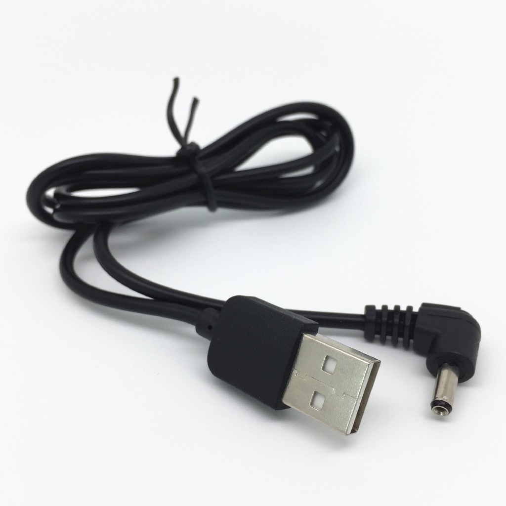 Cáp Chuyển Đổi Usb A Sang Dc 3.5 mm / 1.35 mm 5 Volt Dc Dài 100cm 3 Feet Đen