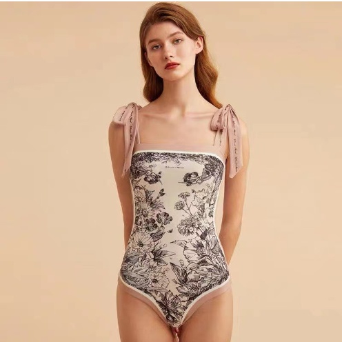 Bikini/ bơi liền 2 dây họa tiết hoa phong cách tiểu thư sang chảnh đi bơi đi biển hè M23