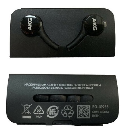 Tai Nghe Có Dây Samsung AKG S10 Note10, Tai nghe nhét tai chính hãng có micro dây dù chống ồn tăng giảm âm lượng SATOPA
