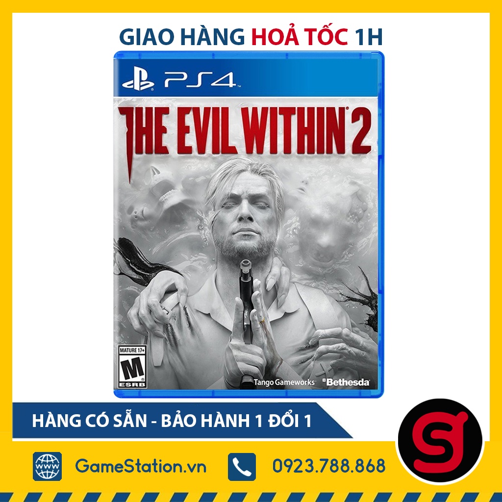 [Mã SKAMCLU9 giảm 10% đơn 100K] Đĩa Game PS4: The Evil Within 2 - hệ US