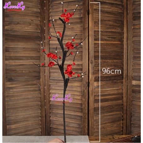 Hoa giả - Cành hoa đào cổ Nhật thân lớn trang trí nghệ thuật dài 96cm