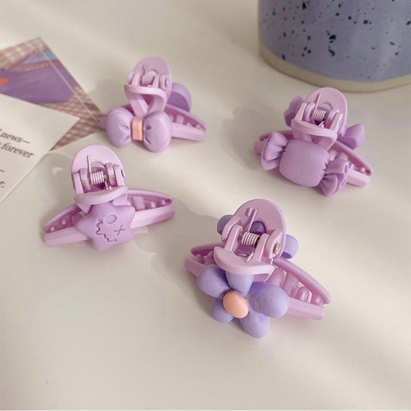 Dây Cột Tóc Màu Trơn Đính Hoa Nhỏ Hình Cá Mập Dễ Thương Cho Bé Gái