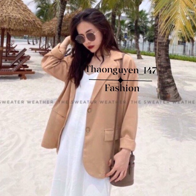 Áo blazer nữ dáng rộng nhiều màu chất đẹp