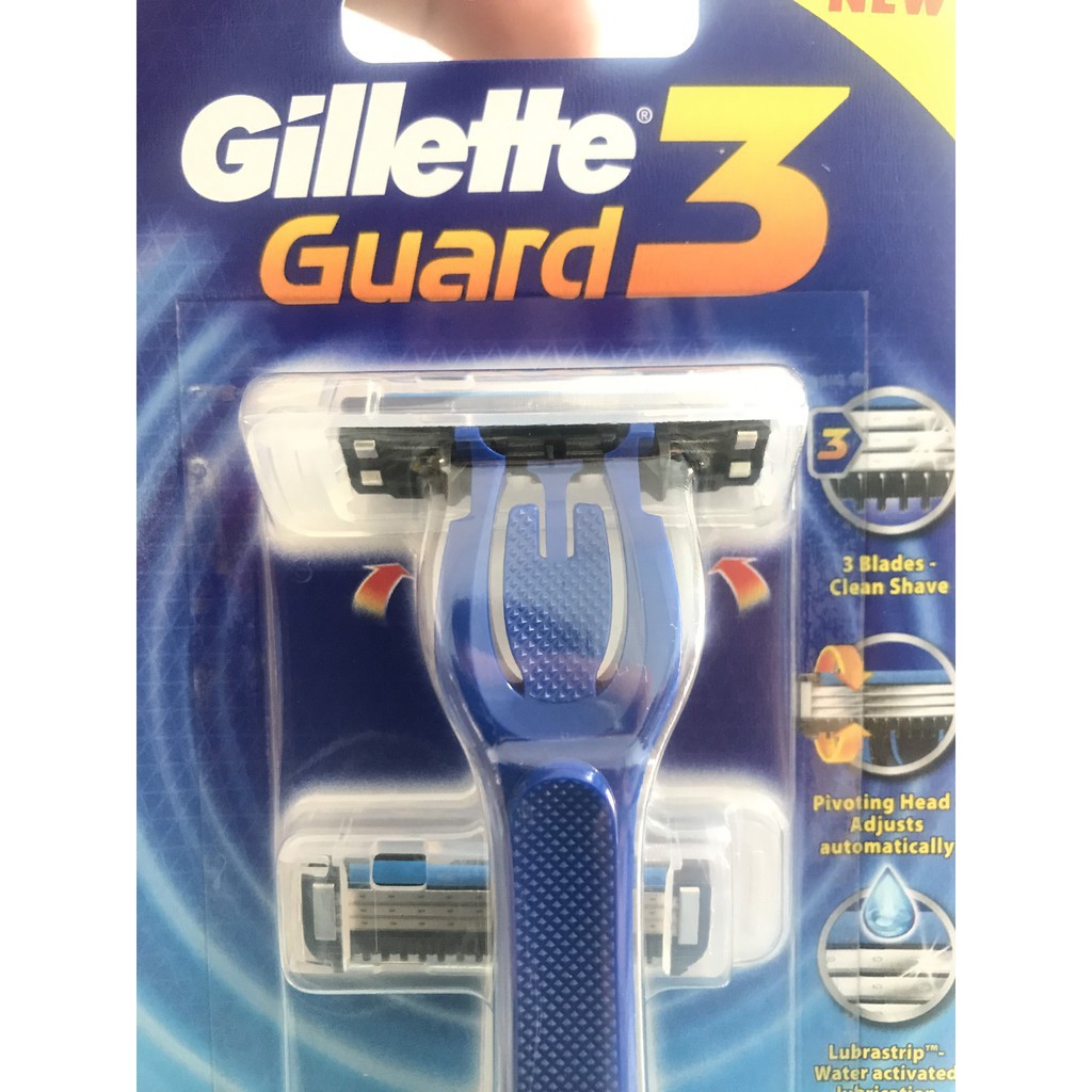 Combo 1 cán dao và 1 lưỡi cạo Gillette Guard3 2Up (Guard 3 lưỡi)