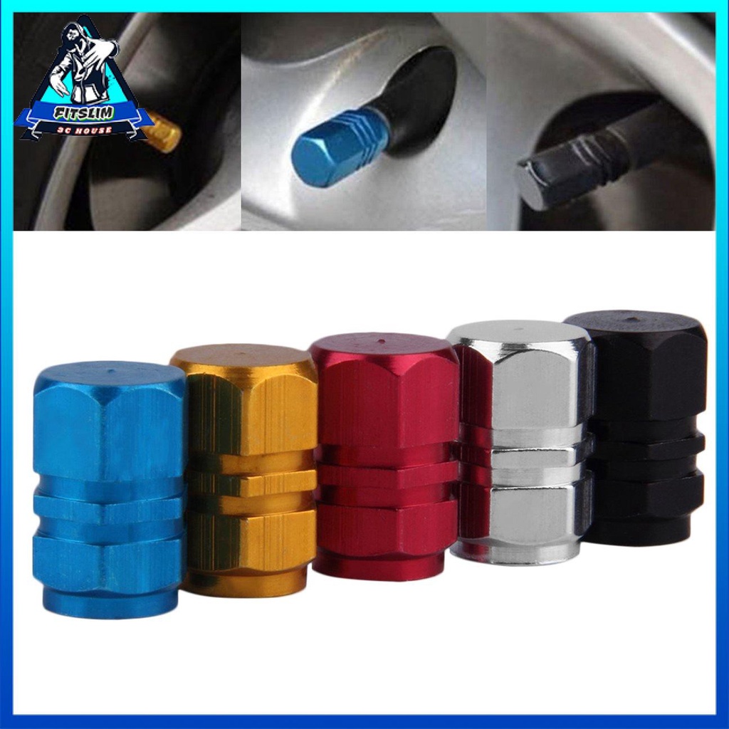 4 cái Nhôm Xe Tải Xe Đạp Lốp Lốp Bánh Xe Vành Van Khí Thân Mũ Nắp