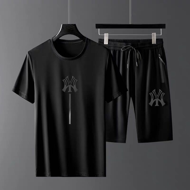 Bộ đồ thể thao nam NY, Bộ Mặc Nhà Thể Thao Nam Mùa Hè chất liệu thun lạnh cao cấp mềm mịn thoáng mát