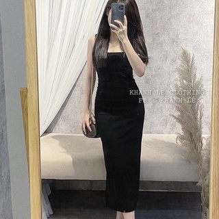 Váy 2 dây, váy body sexy chất thun ôm dáng