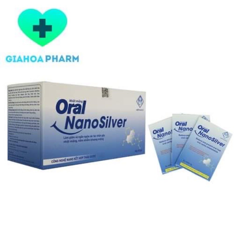 Kem bôi nhiệt miệng Oral Nano Silver (Nano Bạc) gói 1g - Giảm đau, lở loét miệng, lợi, hôi miệng