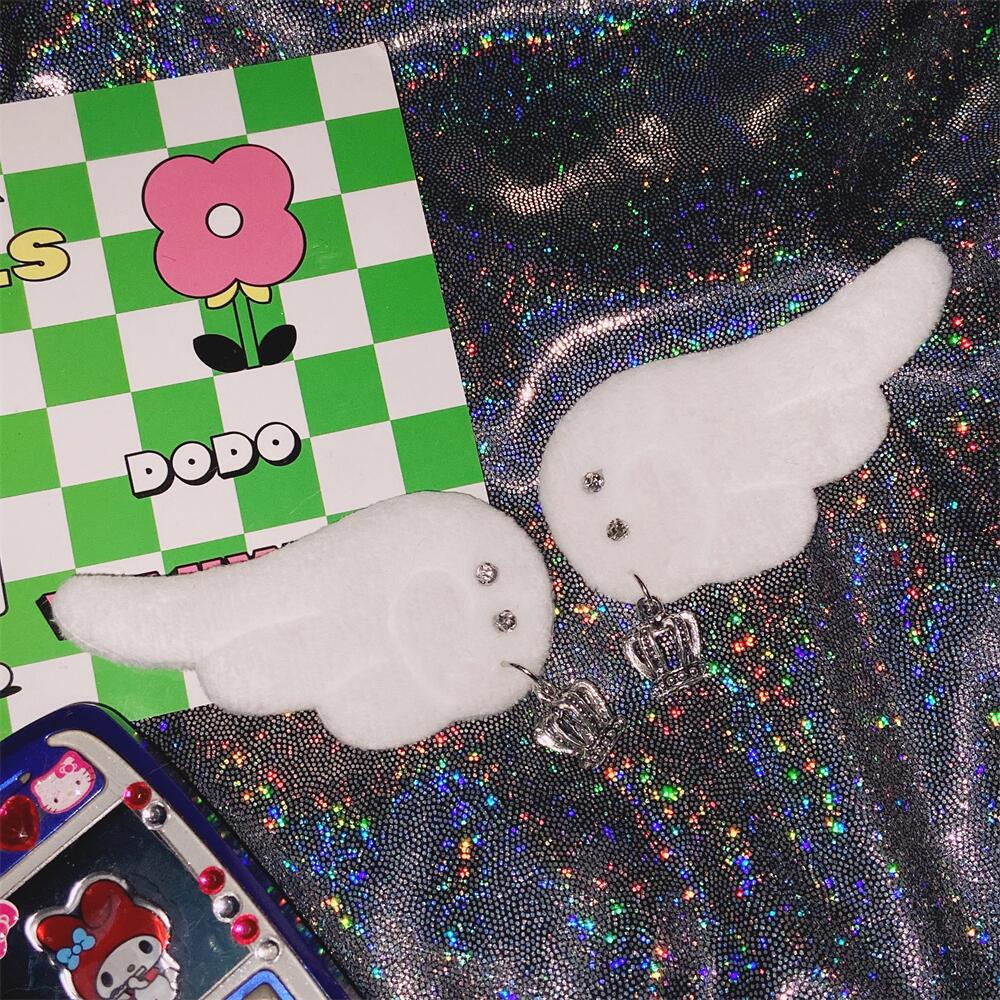 Kẹp Tóc Hình Cánh Thiên Thần Đính Đá Phong Cách Harajuku