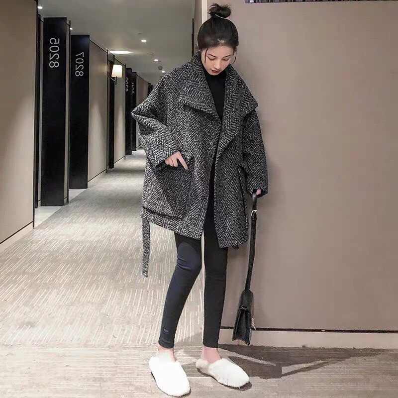 [FREESHIP - HÀNG LOẠI 1] ÁO DẠ XƯƠNG CÁ 2 LỚP KÈM ĐAI SIÊU CHẢNH | BigBuy360 - bigbuy360.vn