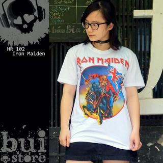 Áo Rock band tee: áo phông 100% cottong - hàng Thái Lan - Iron Maiden HR 102