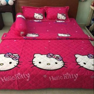 Ga giường set 5 món(ga .hai gối nằm.1 ôm.1 chăn