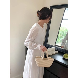 Túi đan quai xách T-5601, túi giả cói form cứng cực xinh