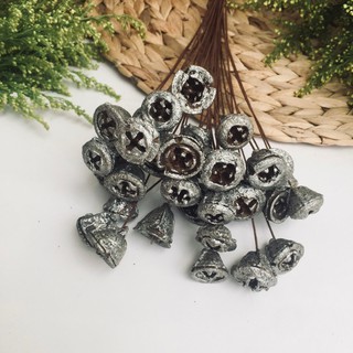 HOA KHÔ- NÚT ÁO GỖ dùng decor trang trí Vintage, hoa phối- ảnh thât (1 cành)