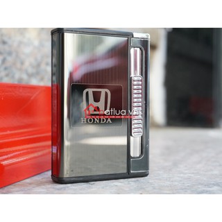 Hộp đựng thuốc lá đa năng đẩy thuốc kiêm bật lửa nhãn hiệu xe HONDA