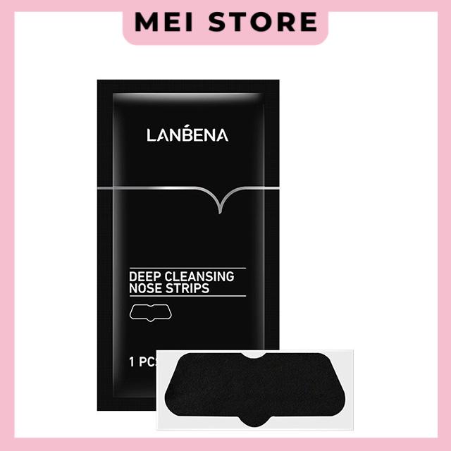 Miếng Dán Lột Mụn Đầu Đen Vùng Mũi Lanbena Deep Cleansing Nose Strips