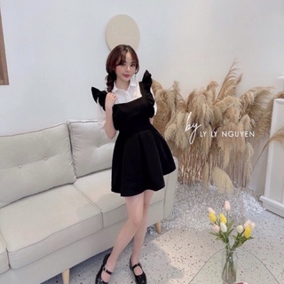 Set váy sơ mi kèm yếm.