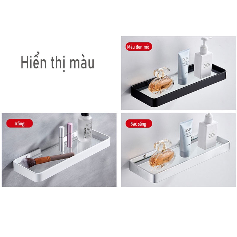 Kệ giữ đồ MEIDOO nền thủy tinh dán tường không cần khoan lỗ sử dụng trong phòng tắm