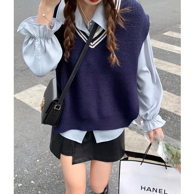 [ CÓ SẴN ] Áo gile (ghi lê) len nữ hàn quốc dáng dài phong cách hàn quốc hoạ tiết ngựa vằn - tiemmaimeo1987 | BigBuy360 - bigbuy360.vn