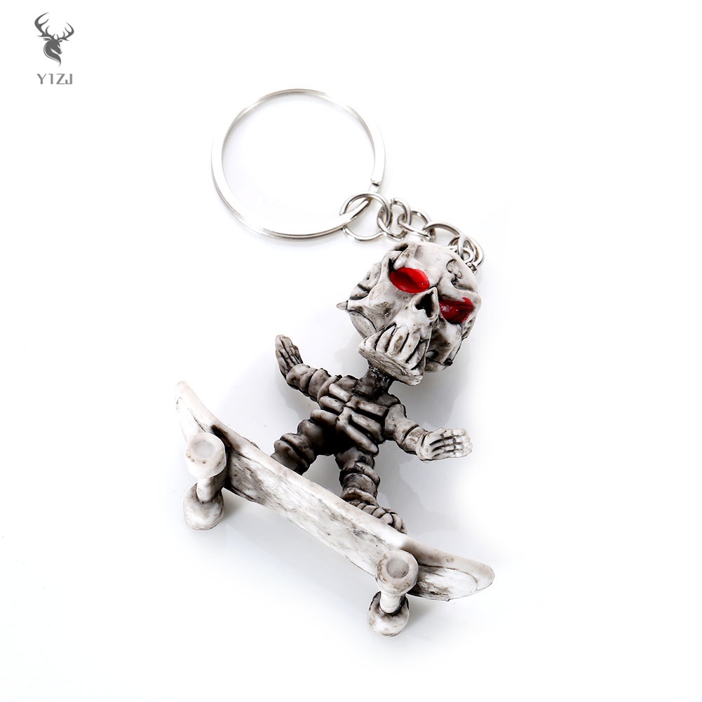 Mới Móc Khóa Hình Đầu Lâu Trượt Ván Cá Tính