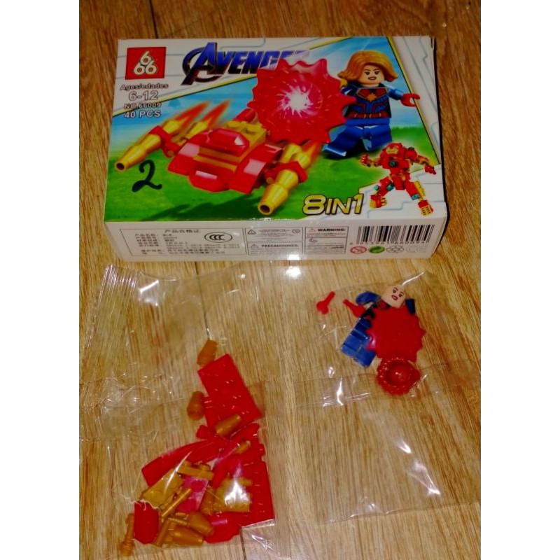 Lắp ráp 1 hộp Lego_Siêu Anh Hùng 66009 có nhiều chi tiết bằng nhựa