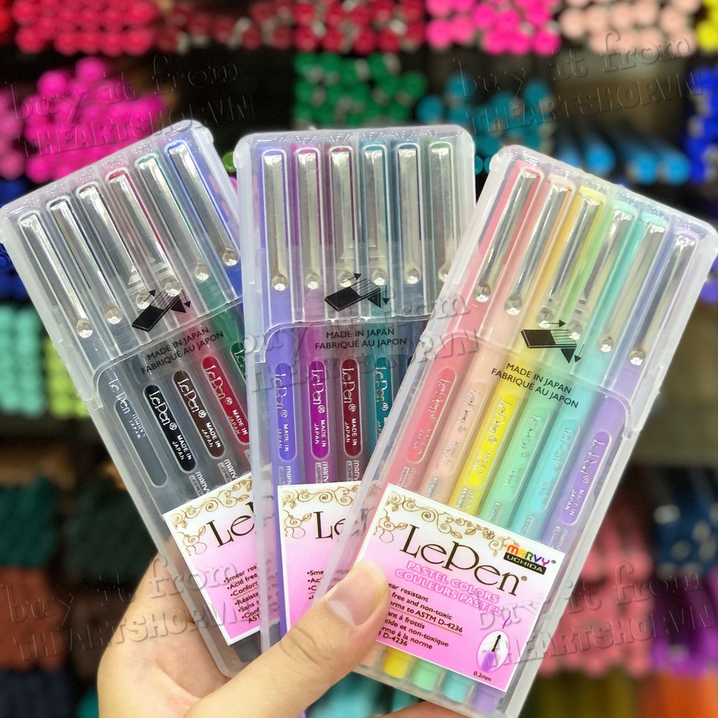 Bộ bút line màu đi nét MARVY LE PEN 4300 THEARTSHOP