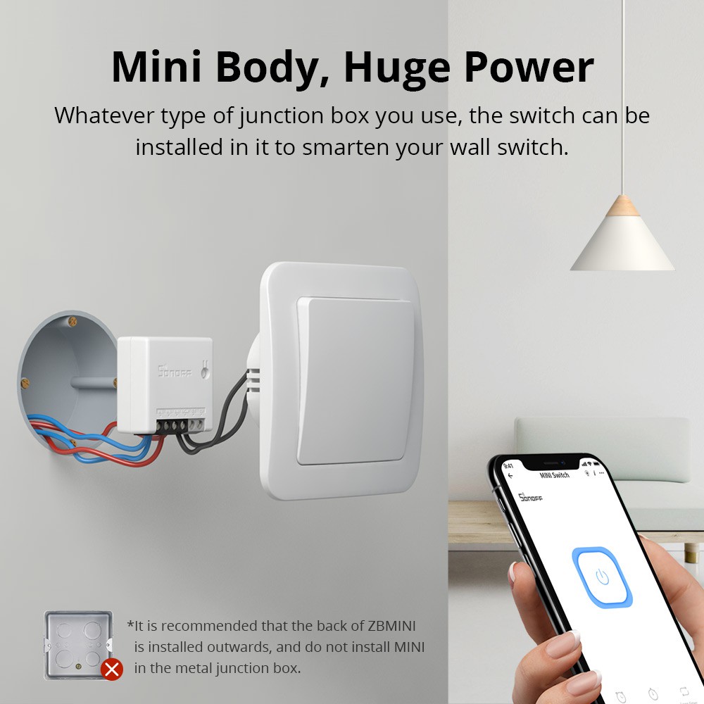 Công Tắc Điều Khiển Thông Minh Sonoff Zigbee 3.0 Sonoff ZB MINI Tương Thích Với Google