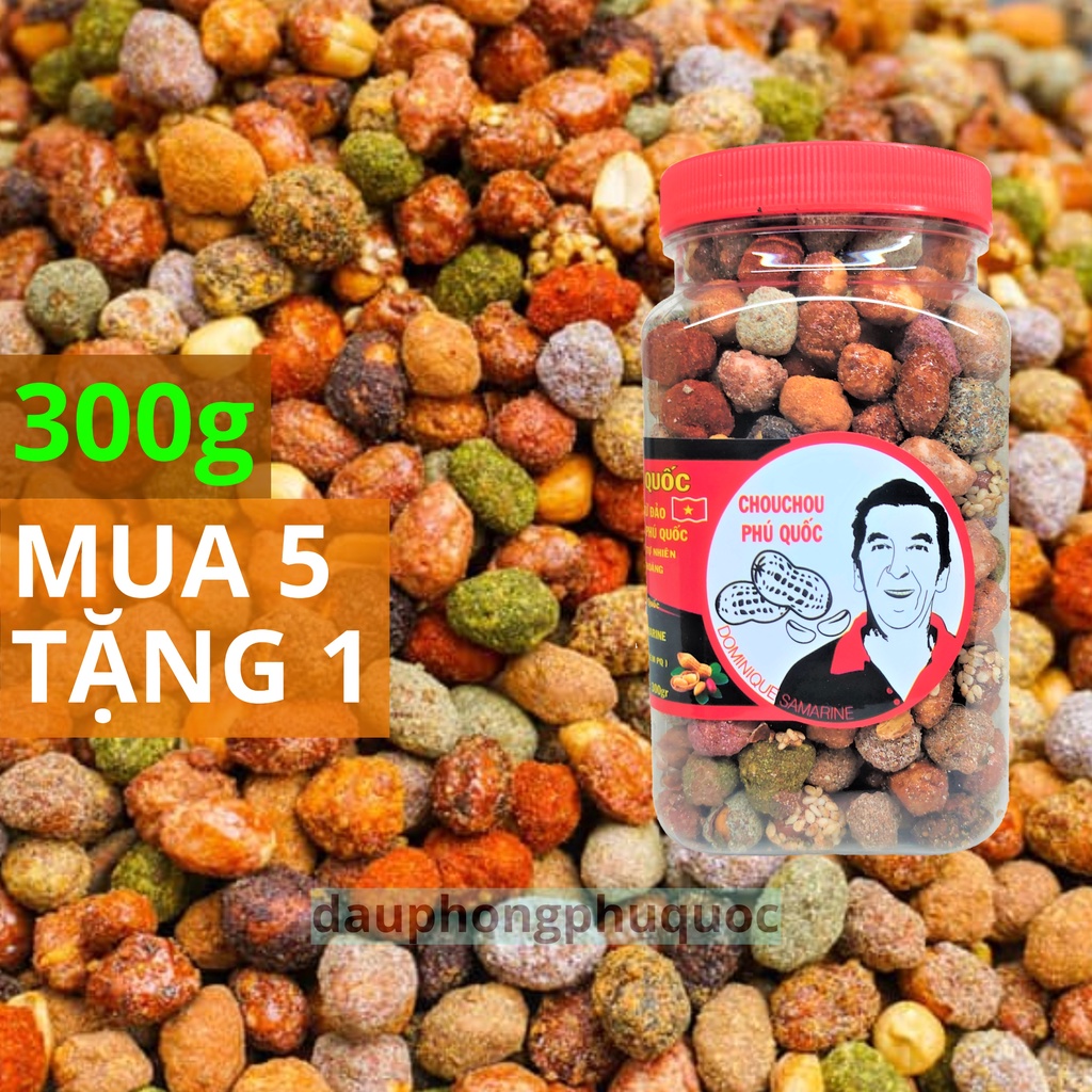 Đậu phộng 30 vị CHOUCHOU PHÚ QUỐC ÔNG TÂY - hũ 300g