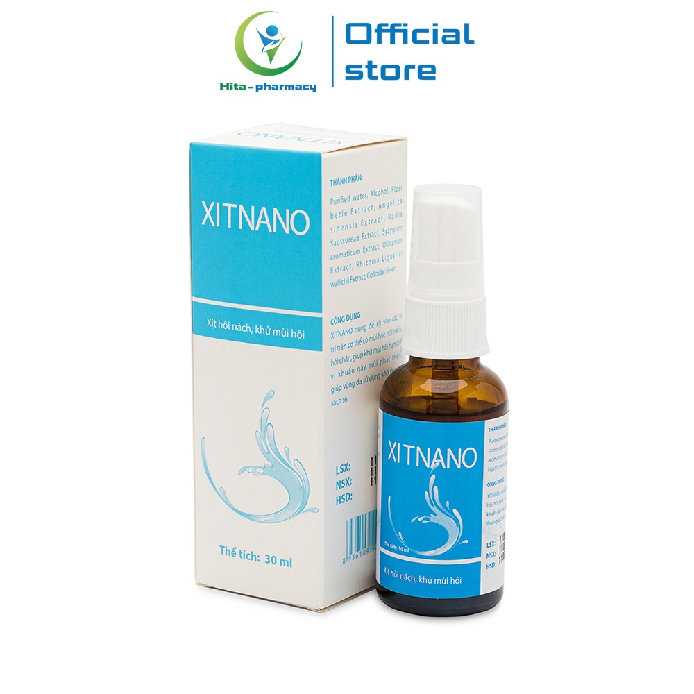 XITNANO MT Pharco xịt hôi nách, khử mùi hôi cơ thể, hôi chân - Chai 30ml