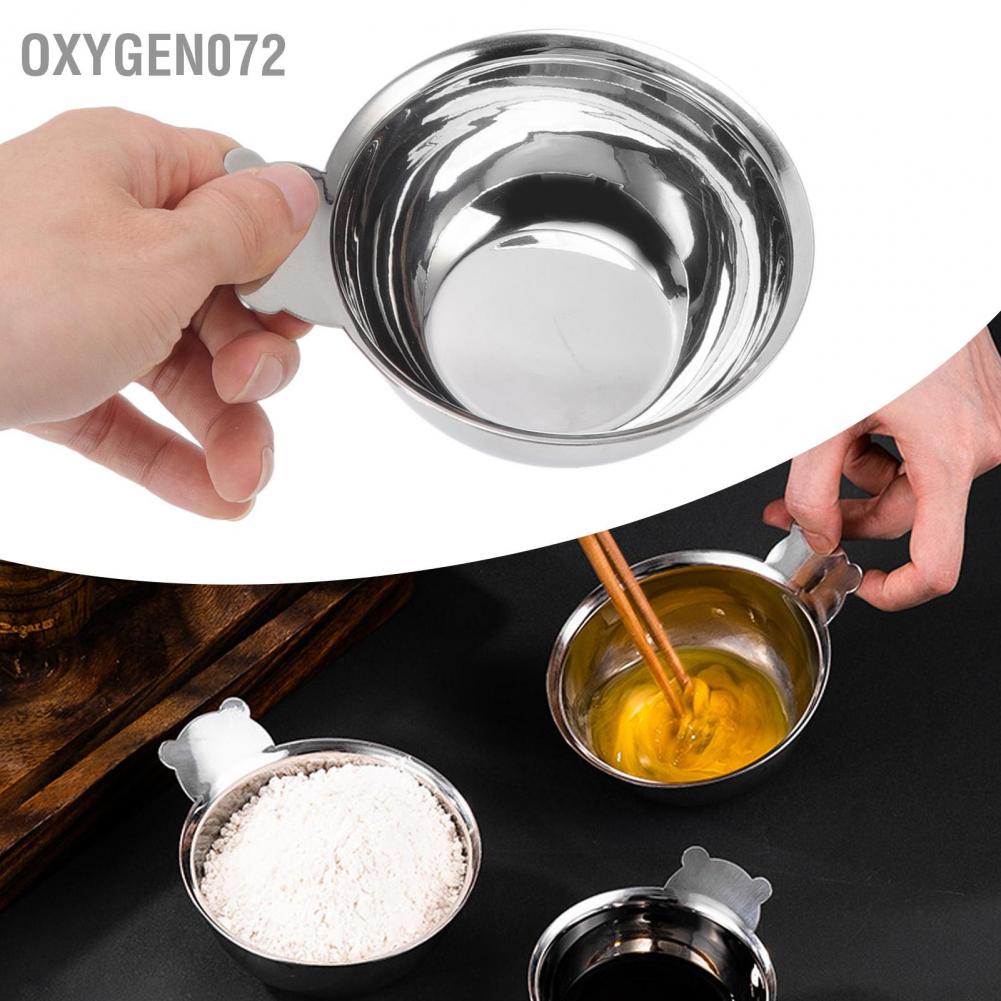 Oxygen072 Oxygen072 Bát thép không gỉ Có thể xếp chồng lên nhau Tiết kiệm gian Gia đình 304 Thép Hình dạng gấu trộn nước sốt để nấu nướng