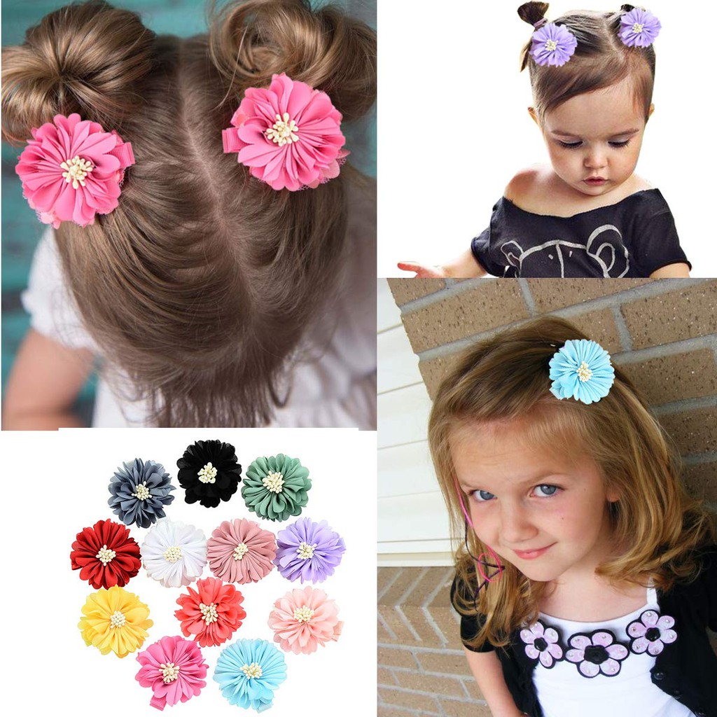 Kẹp tóc KIDSBOWS trang trí bông hoa xinh xắn dành cho trẻ mới biết đi