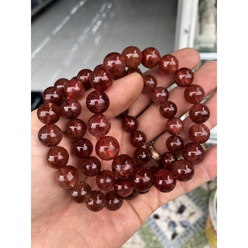 Vòng tay TA tóc đỏ 12 mm full tóc