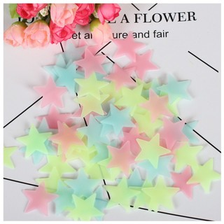 gói 100 ngôi sao dán tường dạ quang 3cm, trang trí nhà cửa, sao phát sáng, sao phản quang, decal miếng dán tường