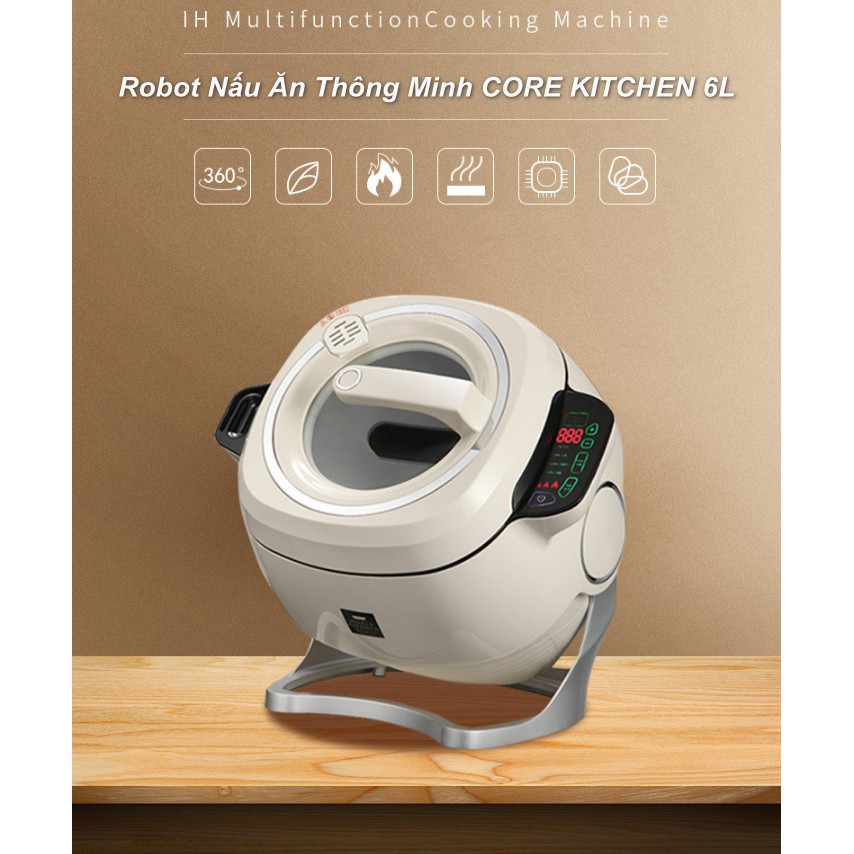 Robot Nấu Ăn Thông Minh 4 Chức Năng Nấu CORING KITCHEN Với Dung tích 6L Công suất 2000W