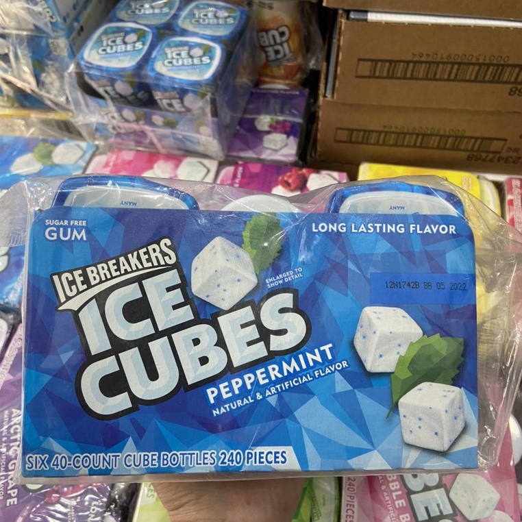 Kẹo Singum Icebreakers Ice Cubes hàng Mỹ