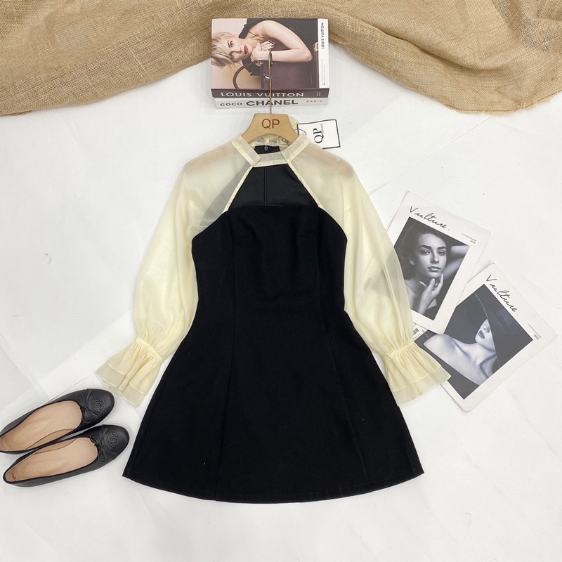 Jum váy  pha tay tơ 2021