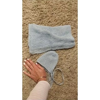 Combo khăn quấn và nón newborn